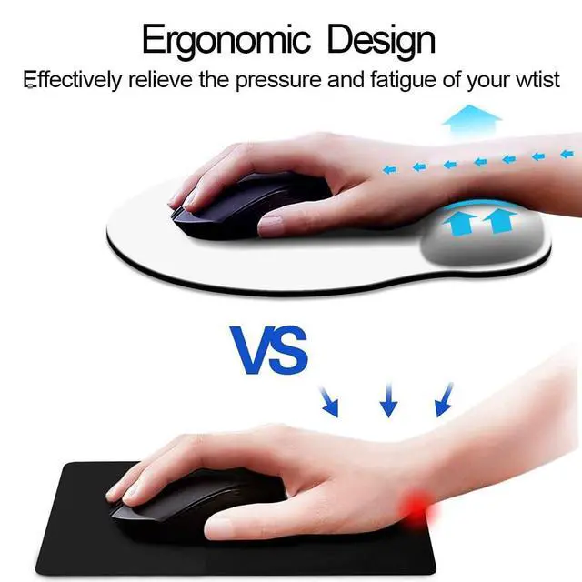Alt view image 2 of 7 - ErgoComfort Wrist Rest Mouse Pad-Ergonomic Office Mousepad with Wrist Support-Non-Slip,Pink Desk Accessories Mat for Home&Game Decor White