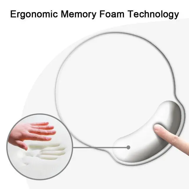 Alt view image 4 of 7 - ErgoComfort Wrist Rest Mouse Pad-Ergonomic Office Mousepad with Wrist Support-Non-Slip,Pink Desk Accessories Mat for Home&Game Decor White