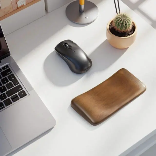 Alt view image 7 of 7 - Mouse Wrist Rest for One-Hand Gaming Keypad, Ergonomic Walnut Rest | Ergonomic Design for Wrist Pain Relief, Easy to Clean and Smooth No Odor, Support Wrist to Coding Typing and Playing