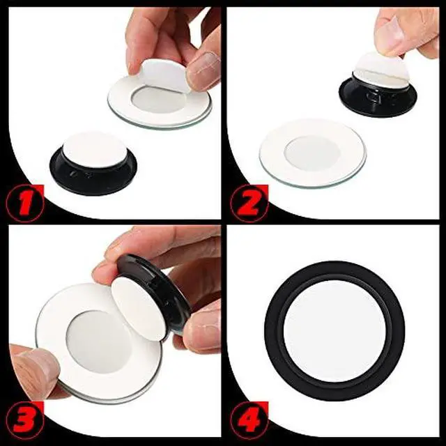 Alt view image 4 of 7 - 6 Pcs Blind Spot Mirror 360° Adjustable High Definition Glass Frameless Convex Side Mirror Blindspot Wide Angle Rear View Mirrors for Suvs Trucks Car Accessories(Fan, Round, Rectangle Shape)