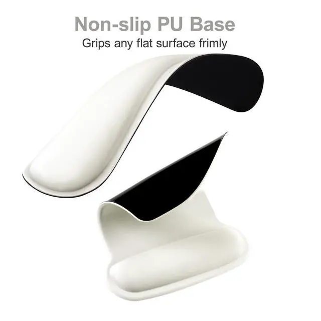 Alt view image 4 of 7 - Keyboard Mouse Pad Set, Large Gaming Mousepad&Keyboard Wrist Rest | Mouse Wrist Rest&Coaster, Ergonomic Non-Slip Mousepad&Easy Typing Cushion with Memory Foam for Home Office, Pearl White
