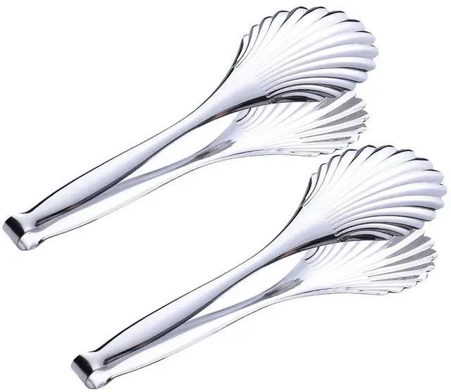 Main image of Buffet Cooking Serving Tongs, 12 inch Kirsite Catering Chef Food Salad BBQ Serving Utensils, Set of 2(stainless steel) (Stainless Steel)
