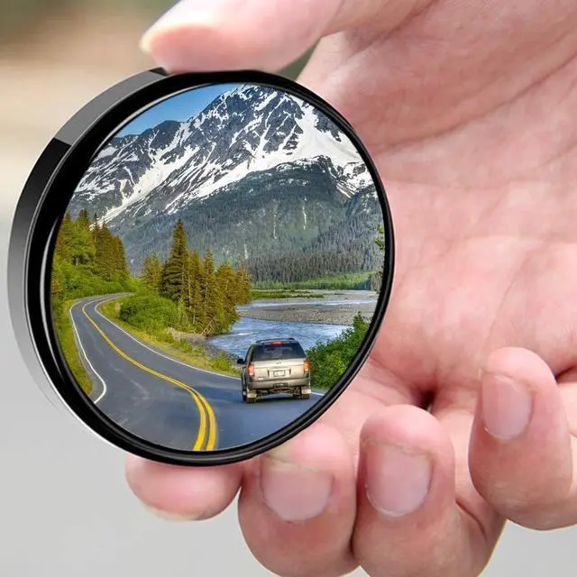 Alt view image 3 of 7 - 2PCS Small Blind Spot Mirror, 3-inch Round HD Glass Convex Rear View Mirror, Strong Adhesive for Car, Van, SUV and Trucks (3"(75mm), Black Frame)