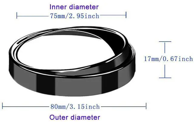 Alt view image 2 of 7 - 2PCS Small Blind Spot Mirror, 3-inch Round HD Glass Convex Rear View Mirror, Strong Adhesive for Car, Van, SUV and Trucks (3"(75mm), Black Frame)