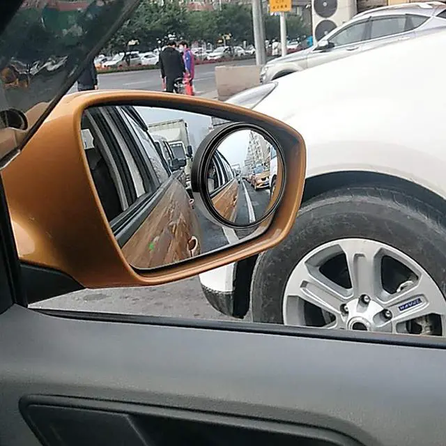 Alt view image 4 of 7 - 2PCS Small Blind Spot Mirror, 3-inch Round HD Glass Convex Rear View Mirror, Strong Adhesive for Car, Van, SUV and Trucks (3"(75mm), Black Frame)