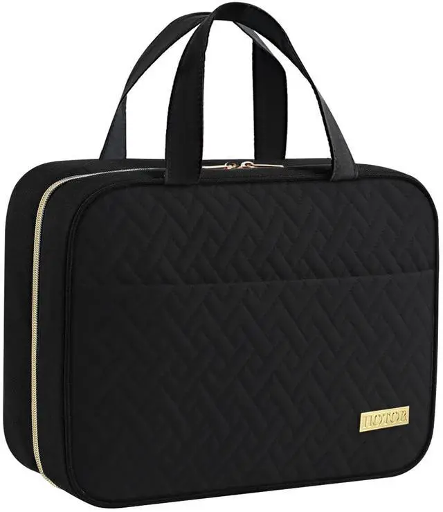 Main image of Hanging Travel Toiletry Bag Women Men Essentials Black | Big Compartment, Waterproof Travel Accessories, Makeup Organizer Cosmetic Bag for Cruise, Gift, Road Trip, Vacation, Large
