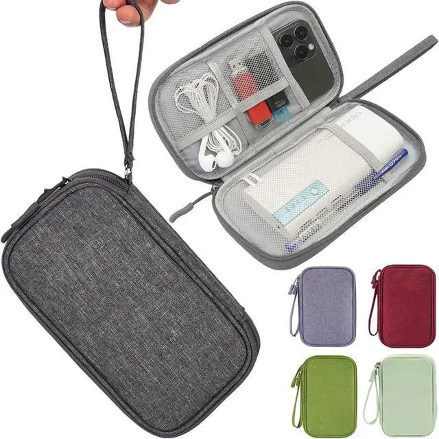Main image of Electronic Organizer Travel USB Cable Accessories Case Bag, Waterproof Electronics Accessories Bag Organizer Case for USB, Cable, Cord, Charger, Phone, Power Bank, Earphone (Dark Gray)