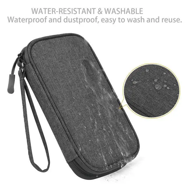Alt view image 4 of 7 - Electronic Organizer Travel USB Cable Accessories Case Bag, Waterproof Electronics Accessories Bag Organizer Case for USB, Cable, Cord, Charger, Phone, Power Bank, Earphone (Dark Gray)