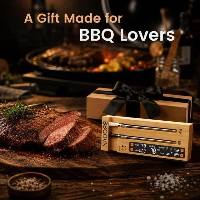 Alt view image 4 of 7 - WiFi Sub-1G Wireless Meat Thermometer Unlimited Range 7 NIST Certified Sensors with Ambient Temp 2 Temp Monitoring Ways Digital Smart Base and App for BBQ, Smoker, Grill, Oven