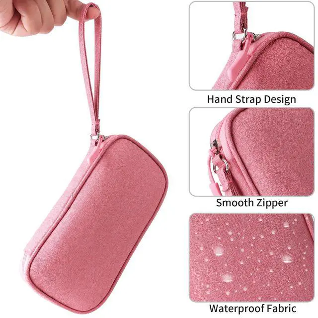 Alt view image 5 of 6 - Pink Universal Cable Organizer - Electronics Accessories Bag for Charger, Phone, Memory Card & Travel Gadgets