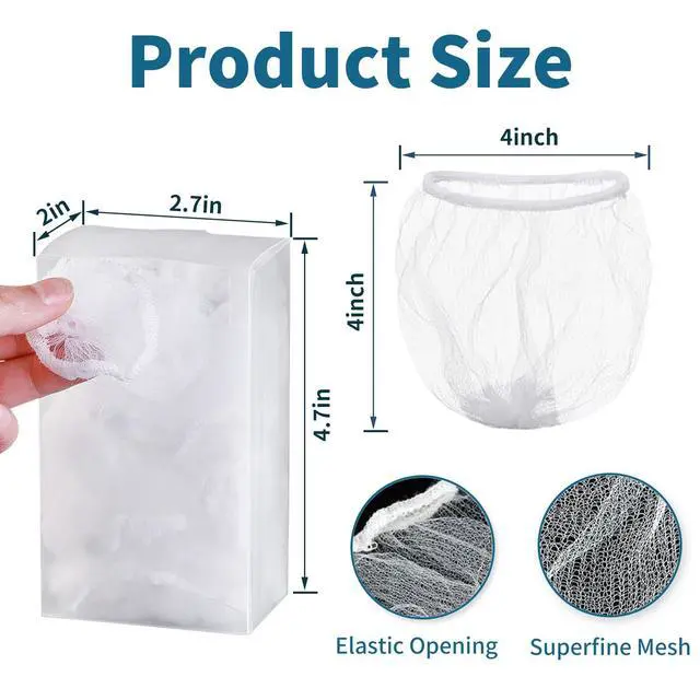 Alt view image 2 of 7 - 200 PCS Kitchen Disposable Mesh Sink Strainer Bags, Anti-Clogging Drain Filters for Collecting Food Waste & Garbage, Fits Most Kitchen Sink Strainers with PP Storage Box