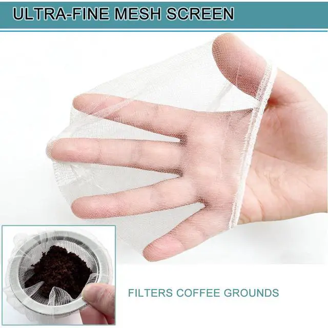 Alt view image 3 of 6 - Disposable Kitchen Sink Strainer Mesh Bag, 400PCS Bath Sink Strainers | Ultra-Fine Elastic Anti-Clogging Drain Filter Net, Universal for Bath, Food Waste Debris Catcher, Drain Cover Strainer Bag