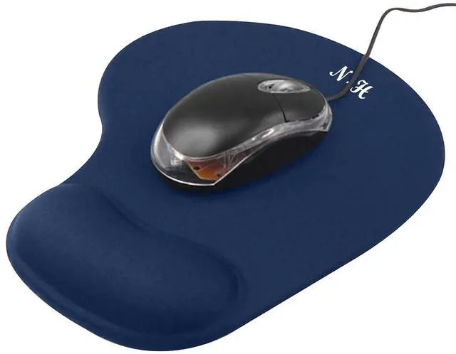 Main image of Mouse Pad with Wrist Rest, Gel Wrist Support Mousepad, Pain Relief Laptop Computer Mouse Pad, Non-Slip Mouse Pads for Home & Office (Blue, Regular)