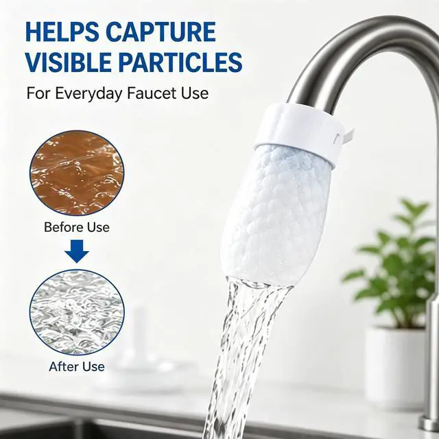 Alt view image 2 of 6 - Faucet Filter Bags for Kitchen Sink, PP Fiber Faucet Covers