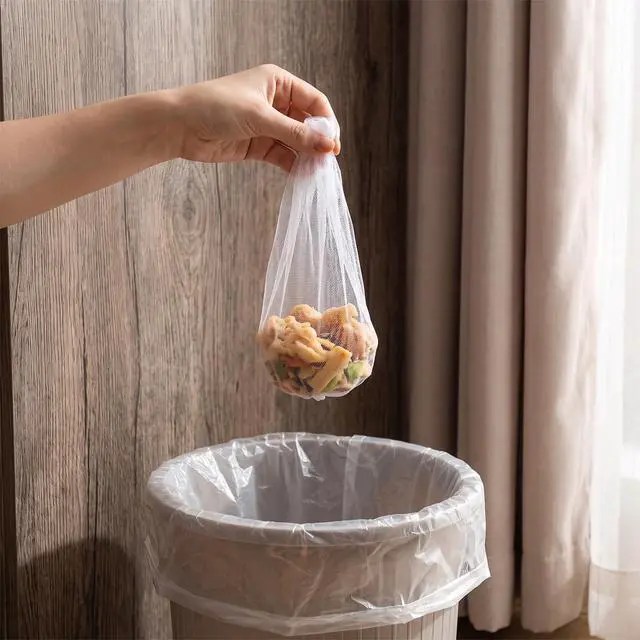 Alt view image 6 of 7 - 200 PCS Kitchen Sink Strainer Mesh Bag, Large Size 5.9x4.7in Filter Bags | Disposable Net Filter Sink Food Catcher for Sink Strainer and Sink Hanging Drain Basket