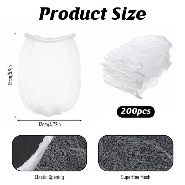 Alt view image 7 of 7 - 200 PCS Kitchen Sink Strainer Mesh Bag, Large Size 5.9x4.7in Filter Bags | Disposable Net Filter Sink Food Catcher for Sink Strainer and Sink Hanging Drain Basket
