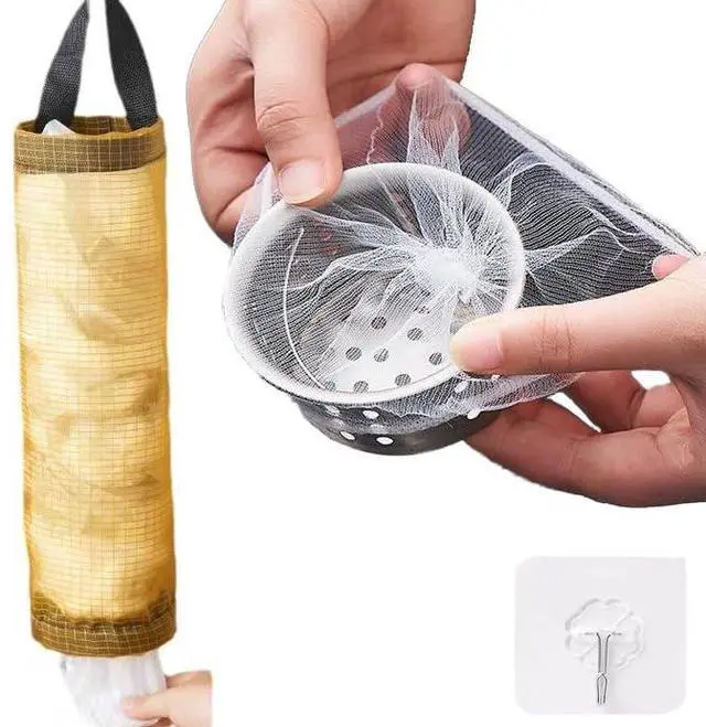 Main image of Kitchen Sink Strainer Mesh Bag and Dispense Bagr Set Disposable Collecting Kitchen Food Waste Filter Mesh Bags for Sink Drain