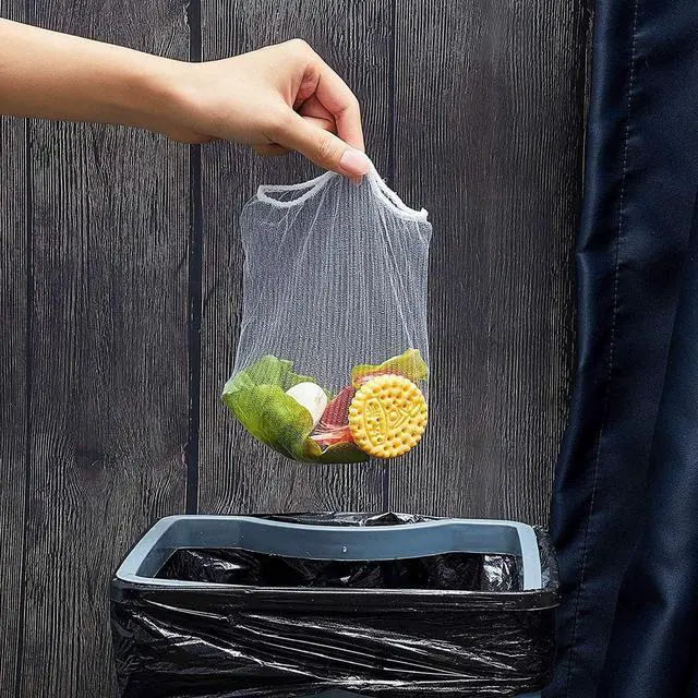 Alt view image 5 of 6 - 200PCS Large Size Filtering Mesh Bags for Kitchen Sink Triangle Tri-Holder Filter Kitchen Sink Strainer