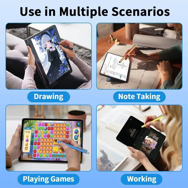 Alt view image 7 of 7 - 10 Pack Stylus Pen,Stylus Pen for Touchscreen,Universal Stylus | High Precision Sensitivity for Everyday Writing/Drawing, Compatible with Touch Screens,10 Colors