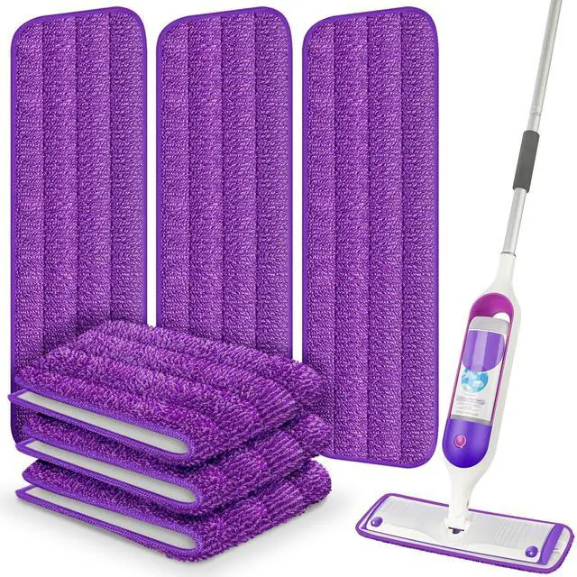 Main image of Mop Pads Compatible with Swiffer PowerMop, Microfiber Pads Refills for 13''-15'' Spray Mop, Wood Floor Replacement Refill Machine Washable for Multi-Surface Floor Cleaning, 6 Pack