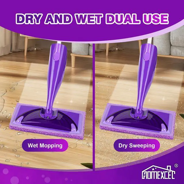 Alt view image 5 of 7 - Microfiber Pads Refills for Swiffer Wet Jet 15"x5.5" 8 PK Reusable | Machine Washable, Multi-Surface Wet & Dry Floor Cleaning, Reusable Pad Replacements for Swiffer Wet Jet, High Absorbency