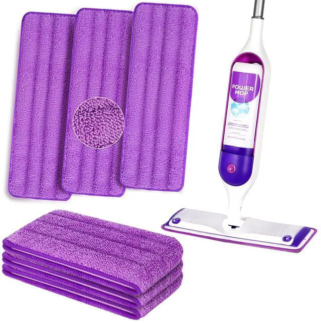 Main image of 6 Pack Reusable Microfiber Mop Pads for Swiffer PowerMop, Power Mop Pads Refills for 13 ''-16 '' Spray Mop, Machine Washable Pad Replacement for All Floor Types Cleanin