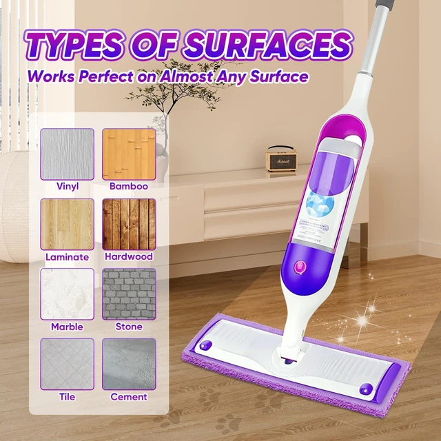 Alt view image 7 of 7 - Reusable Microfiber Mop Pads Compatible with Swiffer PowerMop | 13 ''-15 '' Spray Mop- Washable Pads for Multi-Surface Floor Cleaning, 16 Pack