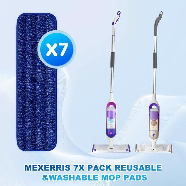 Alt view image 2 of 5 - Microfiber Mop Pads for Swiffer PowerMop: Wet Mop Refills 7 Pack | Power Mop Refills Multi-purpose, Floor Mop Dust Mop Pads Reusable Replacement, for 13''-15'' Spray Mops Multi-surface Floors