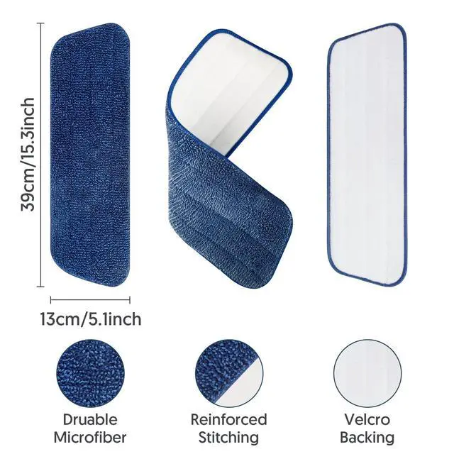 Alt view image 4 of 5 - Microfiber Mop Pads for Swiffer PowerMop: Wet Mop Refills 7 Pack | Power Mop Refills Multi-purpose, Floor Mop Dust Mop Pads Reusable Replacement, for 13''-15'' Spray Mops Multi-surface Floors