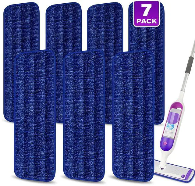 Main image of Microfiber Mop Pads for Swiffer PowerMop: Wet Mop Refills 7 Pack | Power Mop Refills Multi-purpose, Floor Mop Dust Mop Pads Reusable Replacement, for 13''-15'' Spray Mops Multi-surface Floors