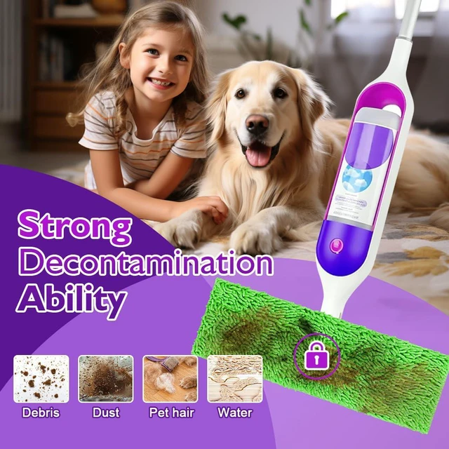 Alt view image 5 of 7 - Reusable Mop Pads for Swiffer PowerMop, 8 Pack Microfiber Pad | Refill with Scrubber Strips for 13''-15'' SprayMop, Washable Mop Pads for Most Floor Types, Designed for Pets - Multicolor