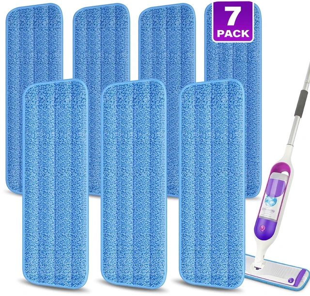 Main image of Mop Pads for Swiffer PowerMop: Microfiber Wet Mops Refills 7 Pack | Power Mop Pads Reusable Multi-purpose, Hardwood Floor Mop Pads Replacement, for 13''-15'' Spray Mops Multi-surface Floors