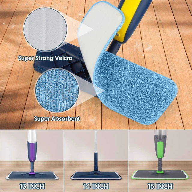 Alt view image 3 of 5 - Mop Pads for Swiffer PowerMop: Microfiber Wet Mops Refills 7 Pack | Power Mop Pads Reusable Multi-purpose, Hardwood Floor Mop Pads Replacement, for 13''-15'' Spray Mops Multi-surface Floors