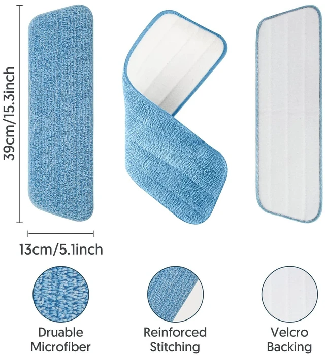Alt view image 5 of 5 - Mop Pads for Swiffer PowerMop: Microfiber Wet Mops Refills 7 Pack | Power Mop Pads Reusable Multi-purpose, Hardwood Floor Mop Pads Replacement, for 13''-15'' Spray Mops Multi-surface Floors