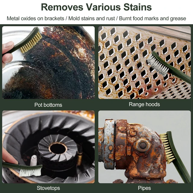 Alt view image 5 of 7 - 6-Piece Rust Removal Brushes Set for Metal Cleaning, Welding Slag and Paint Removal, Stainless Steel & Nylon & Brass Brushes for Rust, Dirt, and Surface Cleaning
