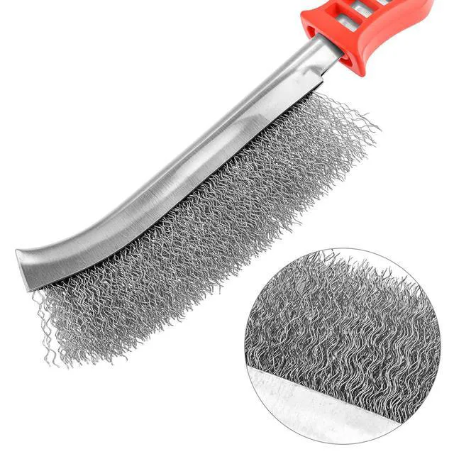 Alt view image 4 of 7 - Wire Scratch Brushes Set, 3 Pcs Stainless Steel Wire Brush with Non-slip Handles for Automotive, Welding, Rust, Dirt, Paint Remover