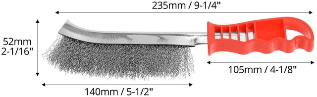 Alt view image 6 of 7 - Wire Scratch Brushes Set, 3 Pcs Stainless Steel Wire Brush with Non-slip Handles for Automotive, Welding, Rust, Dirt, Paint Remover