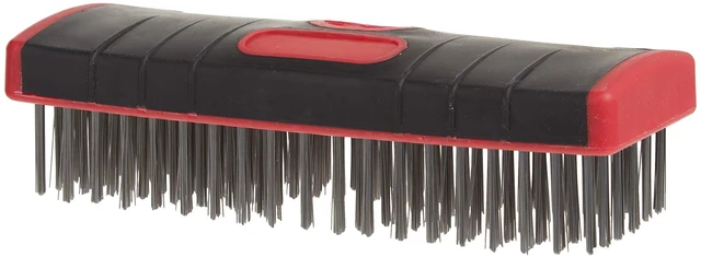 Main image of 4166 7-Inch Soft Grip Stainless Steel Scrub Brush