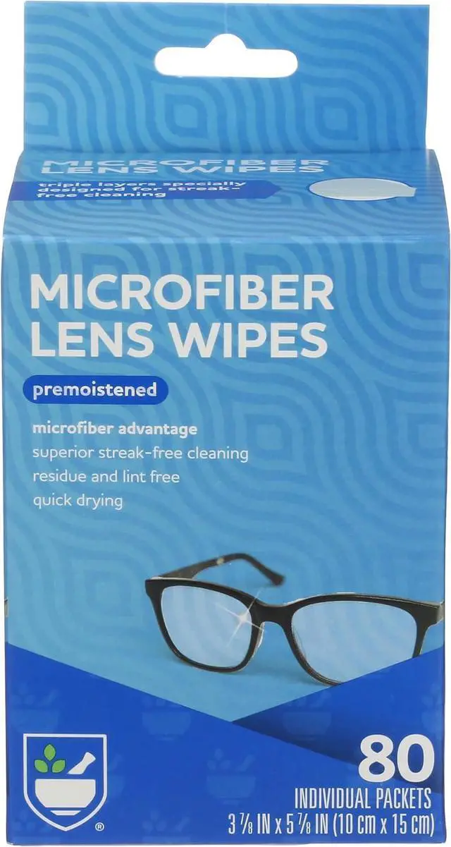 Main image of Rite Aid Soft Lens Cleaning Soft Wipes, Premoistened, Individually Wrapped Packets - 80 Count | Quick Drying, Anti-Streak Formula| Eyeglass Cleaning Wipes | Eye Glass Cleaner and Cloths | Lens Wipes