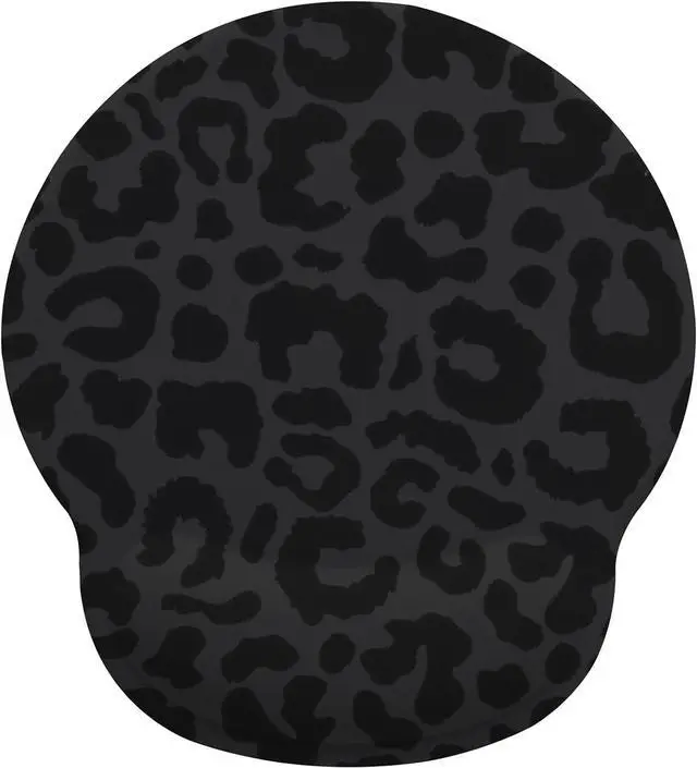 Main image of Black Leopard Mouse Pad with Gel Wrist Support, Smooth Surface Ergonomic Mouse pad, Non-Slip Pain Relief Desk Mat for Gaming, Work & Office Desktop