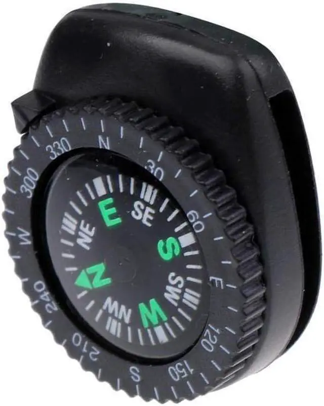 Alt view image 5 of 6 - Black Button Mini Survival Compass for Hiking, Camping, Boating, Oil Filled Pocket Navigation Tool