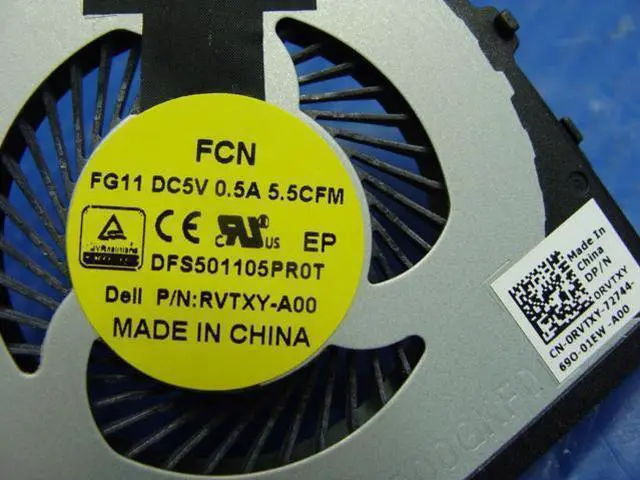 Alt view image 3 of 5 - Cpu cooling fan for Dell XPS 15 9550 15.6 inches Left RVTXY DC28000GKF0