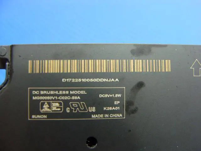 Alt view image 3 of 5 - Cpu cooling fan for Air A1466 Mid 2012 MD231LL/A 13 inches 922-9643