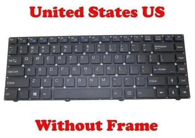 Main image of Keyboard For CLEVO W540EU MP-12B83US-4306W 6-80-W7400-011 English US No Frame