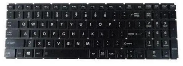 Main image of replacement keyboard for Toshiba Satellite Radius P50W-B P55W-B P50W-C P55W-C Backlit