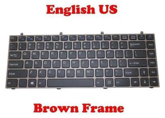 Main image of English Keyboard For CLEVO W230ST MP-12R73US-430 6-80-W5470-010-1 Brown Frame