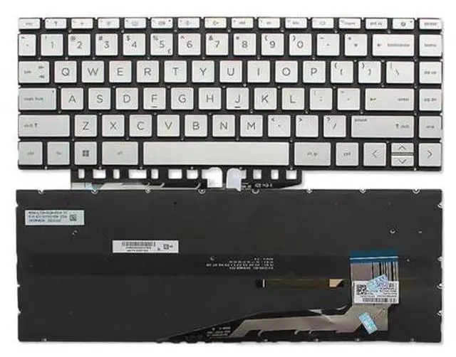 Main image of US Keyboard for HP Air Pavilion 13BE 13-BE1108AU 0215AU Silver Backlit Laptop