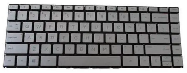 Main image of Silver Backlit Keyboard for HP Pavilion 14-AB 14T-AB Laptops