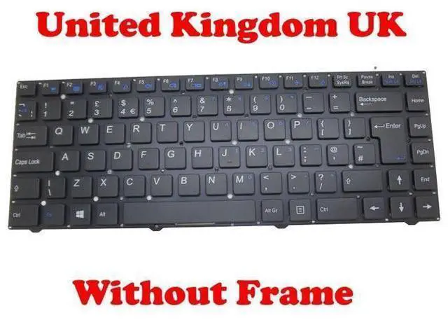 Main image of Keyboard For CLEVO W540EU MP-12B86GB-4306W 6-80-W7400-191-1 United UK