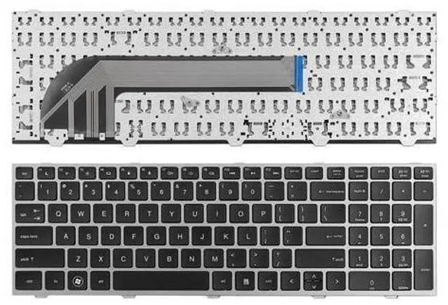 Main image of Keyboard for HP 4540S 4545S SILVER FRAME BLACK US